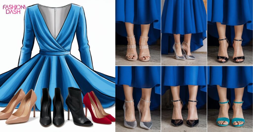 Adding a Pop of Color Bold Shoe Choices for Blue Dresses