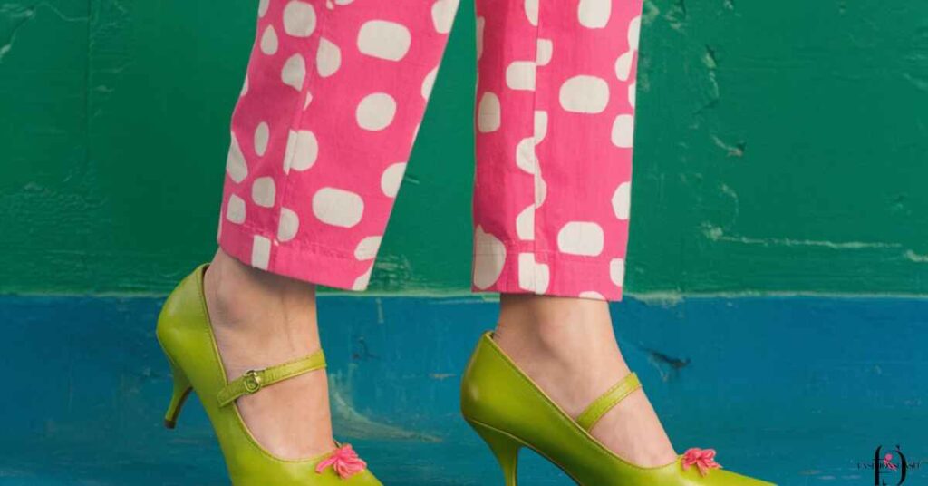 Green Shoes with Pink