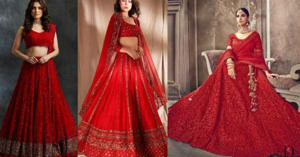 Red Lehenga / Red ring