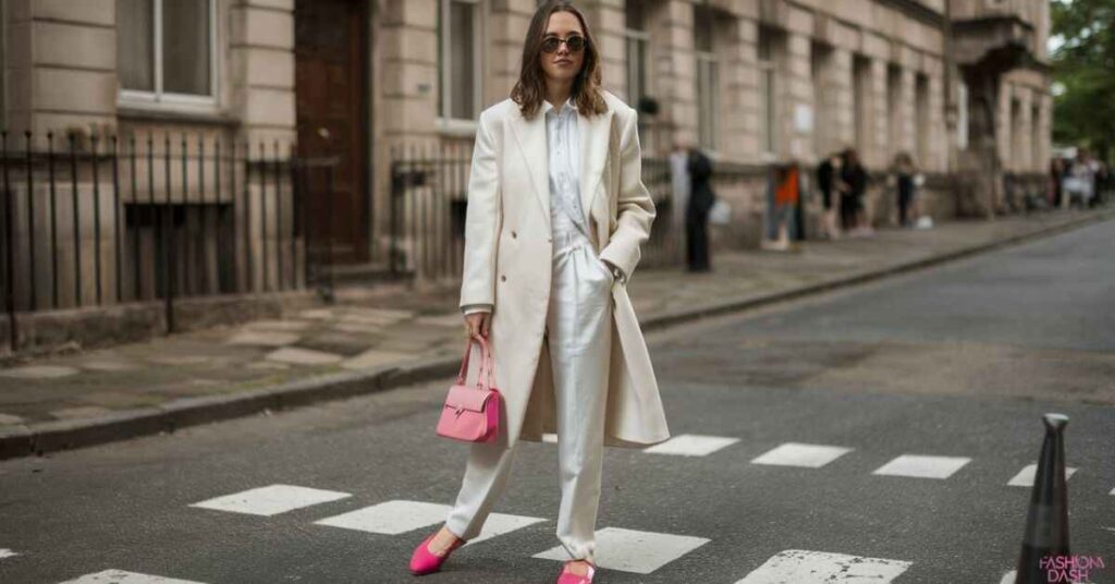 Pink Shoes in Monochrome Looks